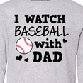 thumbnail image 4 of Inktastic I Watch Baseball with My Dad Long Sleeve Youth T-Shirt, 4 of 5