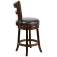 thumbnail image 5 of Merrick Lane 26" Wooden Swivel Counter Height Stool, Cappuccino, Faux Leather Seat, 5 of 6