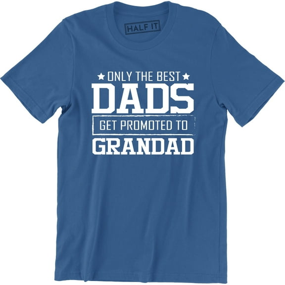 Only The Best Dad's Get Promoted To Grandad Mens Black Pregnancy T-Shirt