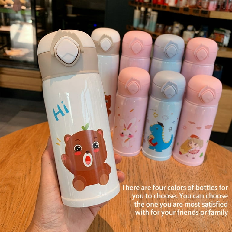 Cute Water Bottle Children Insulated Cup Girl Kawaii Portable Thermal  Tumbler Cartoon Vacuum Flasks Christmas Gift 500ml Thermos