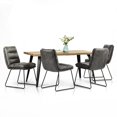 thumbnail image 2 of Homy Casa 5 Piece Dining Room Set - Rectangular Dining Table and 4 Industrial Side Chairs for 4 Person, 2 of 12