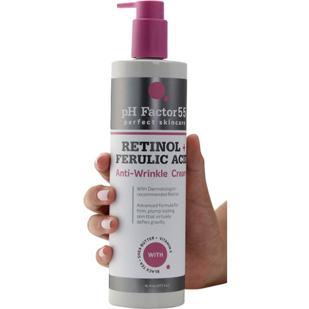 PH Factor 5.5 Retinol Cream for face and body with Ferulic Acid. AntiSagging cream Targets