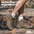 thumbnail image 5 of R CORD Womens Hiking Boots Waterproof Slip-Resistant Cushioned Support Durable for Hiking, Travel, Rainy Days, Camping, and Outdoor Adventures Brown Size 6, 5 of 7