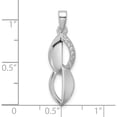 thumbnail image 4 of Sterling Silver Rhodium-plated Polished Ovals CZ Pendant Material Primary Purity Romantic Fashionable Unique Inspired by artistry and crafted with passion, 4 of 4