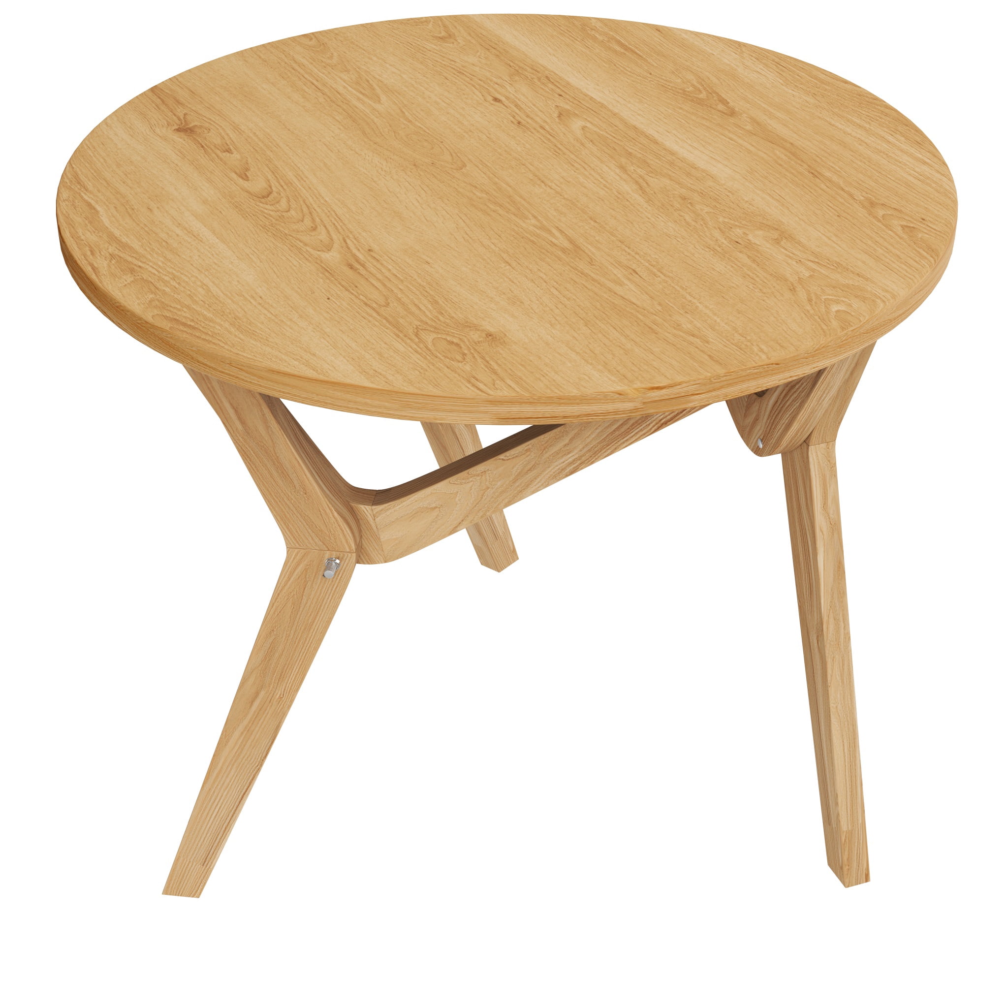 Homy Casa 34.5 in Round Adjustable Height Coffee Table, Lift Top Wood Center Table, Natural Oak