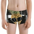 thumbnail image 5 of Yiaed Pineapple With Black Glasses Print Boys' Boxer Briefs Cotton Casual Stretch Comfort Boys Boxers - Kids Boxer Briefs Underwear for Boys (6-18)-X-Small, 5 of 5