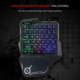 thumbnail image 3 of TIMIFIS Clavier 35 Touches Rétroéclairé Coloré à une Main Clavier de Jeu Mécanique RVB pour LOL PUBG etc Cadeau, 3 of 7