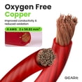 thumbnail image 2 of Cable GEARit 1/0 AWG OFC Cobre Libre de Oxígeno 7,6 m Rojo, 2 of 9