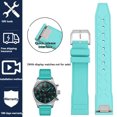 thumbnail image 3 of Correa de caucho FKM con eslabón final de acero de liberación rápida de 20 mm y 21 mm para cronómetro IWC Pilot Mark 20, correa de reloj de caucho fluorado resistente al agua para hombre, 3 of 5