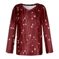 thumbnail image 4 of Summer Tshirts For Women 2024 Trendy Fashion Long Sleeve V Neck Lightweight Swea Fashion Tunic Tops T Shirts, 4 of 5