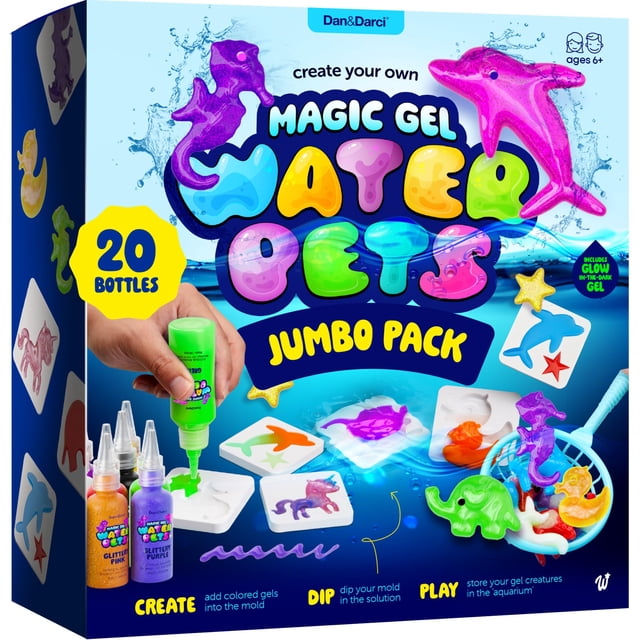 Kit de Gel de Agua Dan&Darci Jumbo Aqua Fairy con Mascotas de Agua para 6-12 años