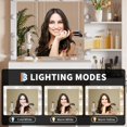 thumbnail image 2 of Large Makeup Vanity Desk with 10-Bulb Lighted Mirror, 3 Color Lighting Modes, Built-in Outlets, 5 Drawers and Soft Cushioned Stool, Bedroom Dressing Table, White, 2 of 6