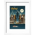 thumbnail image 2 of Detroit, Michigan  Retro Skyline, Framed Art Print Wall Art by Lantern Press Sold by Art.Com, 2 of 3