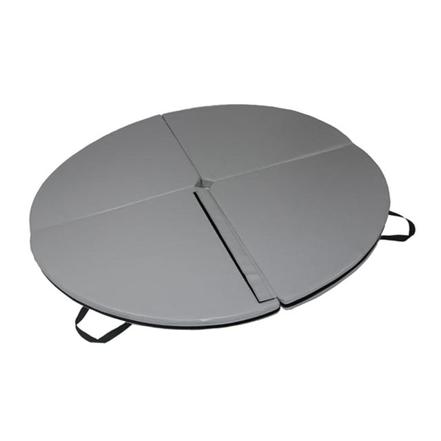 Almencla Tapis de Danse Pliable pour Perche Protection de Plancher Tapis Anti-Choc pour Intérieur Studio Extérieur Gris Pâle