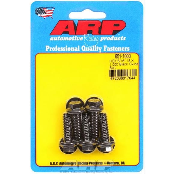 ARP A14-6511000 0.37 in. Chromoly Hex Blots, Black Oxide