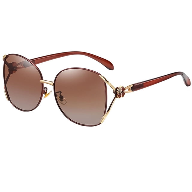 Gafas de terre ligeras para mujer con montura grande, gafas de terre clásicas de gran tamaño para mujer, protección viajes, accesorios para fotografía, marrón Yinane Gafas de mujer