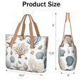 thumbnail image 3 of Tote Bag for Women - Coastal Coral Starfish Shoulder Bag - Large Utility Work Duffle Bag with Zipper Handbag for Travel, Work, Sprots, 3 of 5