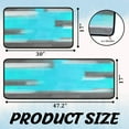 thumbnail image 2 of Teal Kitchen Rugs Set of 2 Abstract Kitchen Mats for Floor Non-Slip Backing Kitchen Mat Washable Doormat Runner Rug Set for Home Teal Kitchen Decor and Accessories 17"x47.2"+17"x30", 2 of 6