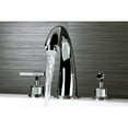 thumbnail image 3 of Kingston Brass KS2361ML Milano Two-Handle Deck Mount Roman Tub Faucet, Polished Chrome, 3 of 6