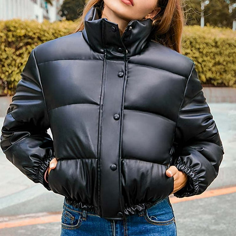 Women's Puffer Leather & Faux Leather Jackets