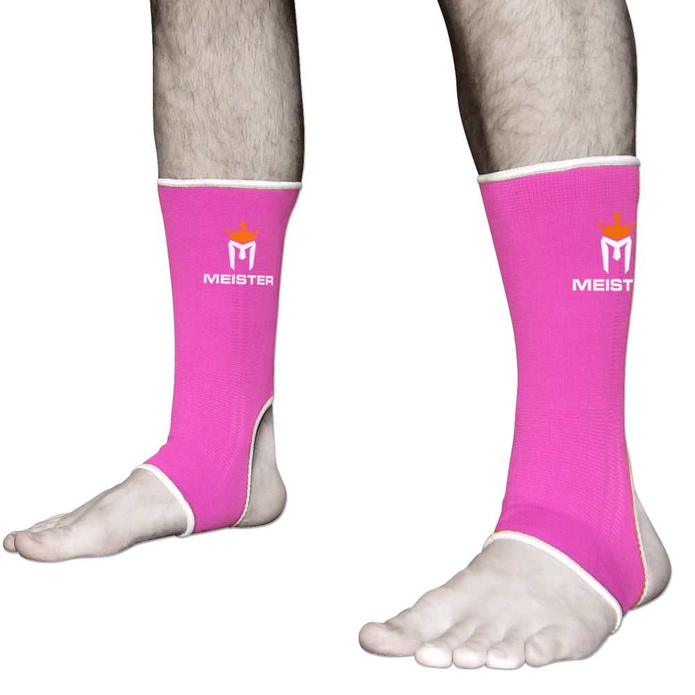 ADULT BLACK MMA ANKLE SUPPORTS MEISTER Muay Thai Compression Kick Boxing Wraps