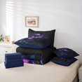 thumbnail image 6 of Erosebridal Lovely Dragonfly 7-Piece Twin Bedding,Vintage Flowers Bedding Comforter Set,Black Purple,Navy Blue Reversible, 6 of 7