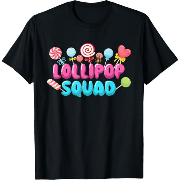Lollipop Squad - Lollipop Candy Lovers Sweets T-ShirtMen's and women's pure cotton short-sleeved shirts