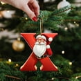 thumbnail image 6 of Luoshdecor 26 Letter Ornaments Christmas Tree Decoration,Acrylic Personalized Santa Claus Initial Letter Decor for Tree DIY Craft Christmas Fireplace Party(X), 6 of 7