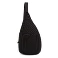 thumbnail image 1 of Mochila tipo bandolera Vera Bradley de algodón reciclado para mujer, color negro, 1 of 6