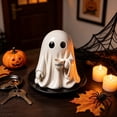 thumbnail image 6 of 3.94 Inch Cute Ghost Figurine Holding Coffee Cup, Resin Spooky Ghost Shaped Ornament for Halloween Coffee Station Kitchen Bar Tabletop Decor, 6 of 8