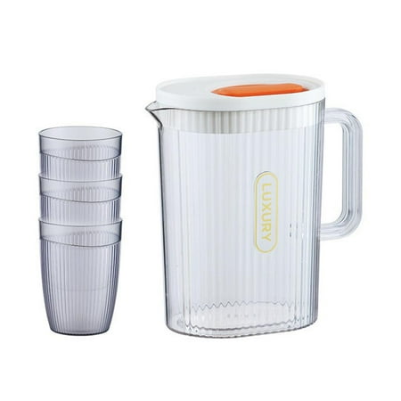 

Heat Resistant Fridge Carafe Water Container Summer Water with white with