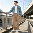 thumbnail image 6 of Garbnen Baggy Sweatpants Men Workout Athletic Gym Straight Leg Sweatpants for Men Elastic Waist S-5xl Men Trousers Pants Lightweigh Fall Winter Lounge Pants with Pocket Camel 4XL, 6 of 8