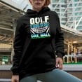thumbnail image 2 of Golf, It Requires Only One Ball Humor Quote, Golf Player, Golfing or Golfer Themed Merch Gift, Black Hooded Sweatshirt or Hoodie, Small, 2 of 5