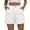 Silver, variant on Siminsem Women's Linen Blend Bermuda Shorts High Waisted Button Front Shorts with Pockets Straight Leg Loose Fit Summer Beach Trousers Breathable Lightweight 2026, Silver, L