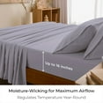 thumbnail image 3 of Mellanni 7 Piece Bed Sheet Set Brushed Microfiber, Deep Pocket, Split King, Lavender, 3 of 5