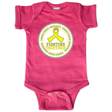 

Inktastic Fighting Together- Endometriosis Awareness yellow ribbon Gift Baby Boy or Baby Girl Bodysuit