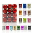 thumbnail image 3 of SLYNSHome 24Pcs Christmas Balls Ornaments,Glitter Shatterproof Christmas Balls Hanging Baubles Balls Pendant for Xmas Trees Party Wedding Home Christmas Decoration (1.2Inch,Wine Red), 3 of 5