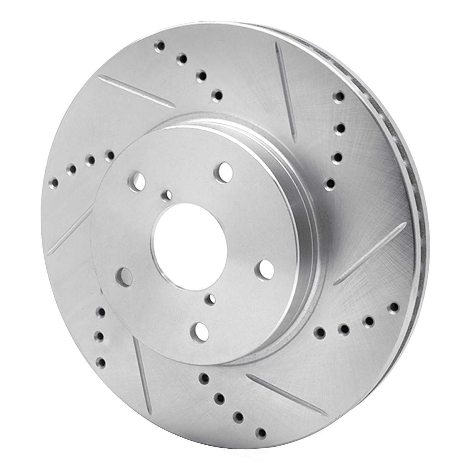 Dynamic Friction Company 631-13026R DFC Brake Rotor - Drilled And Slotted - Silver