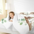 thumbnail image 4 of Erosebridal Cute Hedgehog Bedding Twin Comforter Set,Jungle Animal Down Comforter,Green Botanical Tree Bedding Sets Twin with Comforter,Super Cozy Room Decoration，2 Pieces, 4 of 8