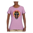 thumbnail image 2 of Flaming Laughing Fierce Clown | Womens Cars and Trucks Graphic T-Shirt, Light Pink, Medium, 2 of 3