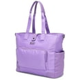 thumbnail image 5 of ELLE Voyage 25L Twill and Vegan Leather Weekender Duffel Bag in Lavender, 5 of 11