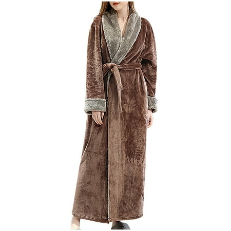 

Ladies Bathrobe Autumn And Winter Home Wear Nightgown