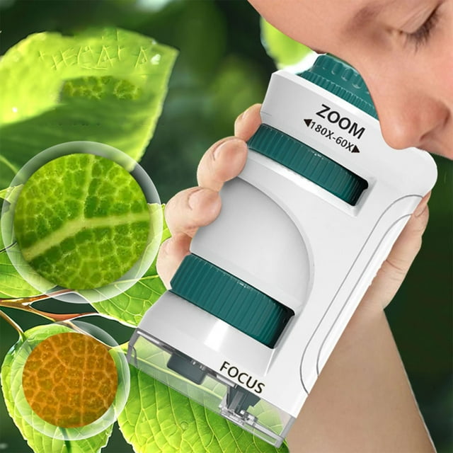 Handheld Magnifier with Adjustable Focus - Durable and Child-Friendly Tool for Scientific Curiosity, Portable Telescopic Design, 60-180x, 1 Unit