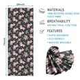 thumbnail image 2 of Black Cartoon Unicorn Floral Pattern Hot Yoga Mat Towel Non Slip for Hot Yoga - Quick-Drying Yoga Mat Cover with 4 Corner Pockets with Travel Bag - Hot Yoga Towel Non Slip 74"x26", 2 of 6