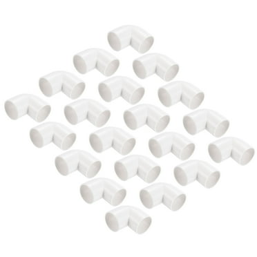 PVC Conduit Coupler 90 Degree Elbow Pipe Fittings 25 mm White Change Direction for DIY Electrical Conduit Pack of 50