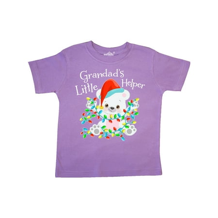 

Inktastic Grandad s Little Helper Cute Polar Bear with Lights Gift Toddler Boy or Toddler Girl T-Shirt