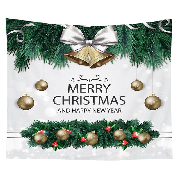 Tapiz de pared de Navidad Decoración colgante de pared Muñeco de nieve Papá Noel Árbol de Navidad Elemento Impresión digital Tapiz Ropa de cama Tapiz Dormitorio Sala de estar Estilo BANYUO Electrónica