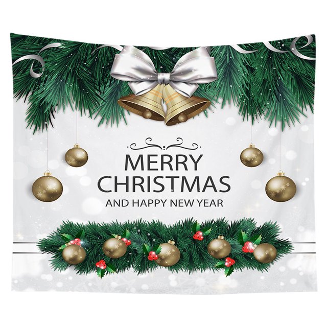 Tapiz de pared de Navidad Decoración colgante de pared Muñeco de nieve Papá Noel Árbol de Navidad Elemento Impresión digital Tapiz Ropa de cama Tapiz Dormitorio Sala de estar Estilo WD.WDQZL Hogar