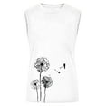 thumbnail image 4 of LSLJS Débardeurs à Col Rond pour Femmes, Imprimé Pissenlits, Sans Manches, Tunique, Tee-Shirt, 4 of 6