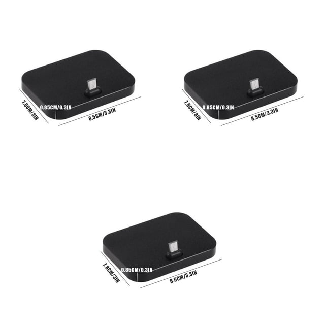 Guardoinrt Support de Chargeur de Cellulaire Type -c Station de Charge Usb -c pour Cellulaire Noir 3Set